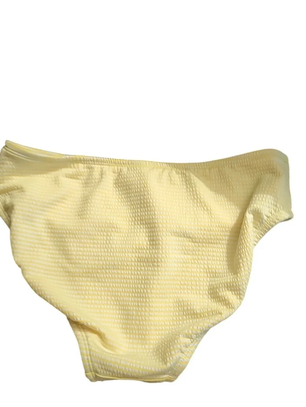 Cat & Jack Girls Yellow Ribbed Bikini Bottom Size 10/12 Large
